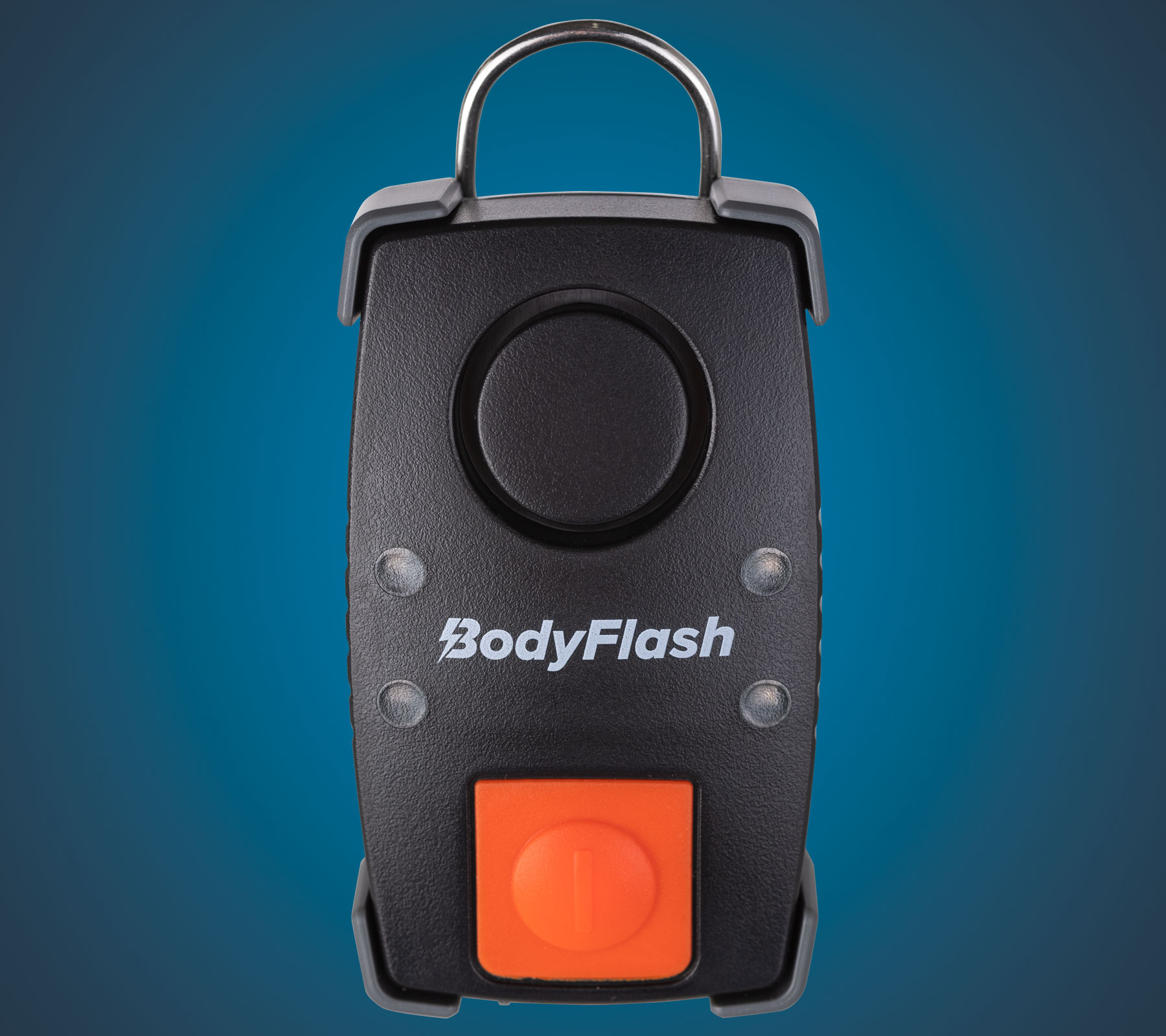 BodyFlash - akustisch / optischer Signalgeber (mit Ladegerät), Farbe: Schwarz